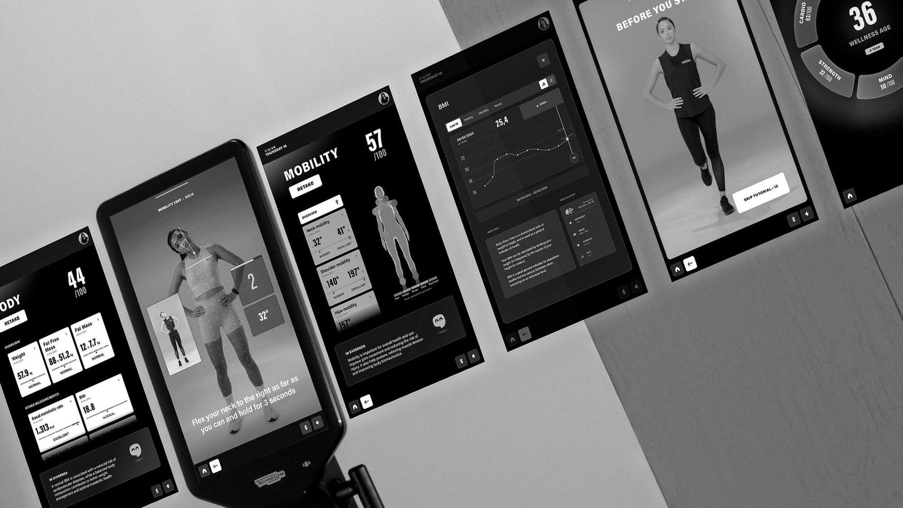 Technogym Checkup y wellness age en la app